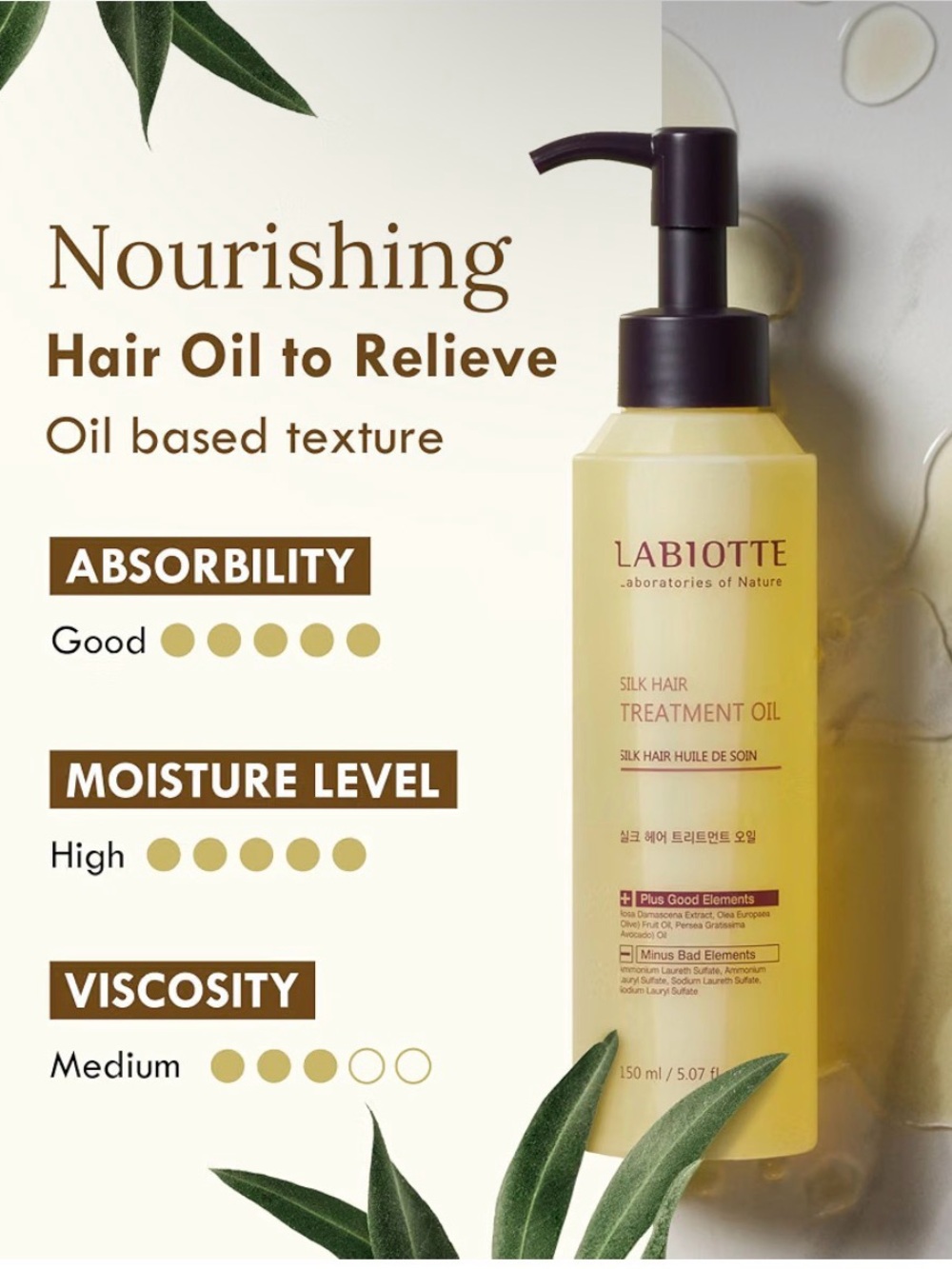 LABIOTTE Silk Oil Hair Treatment - Picture 3 of 8